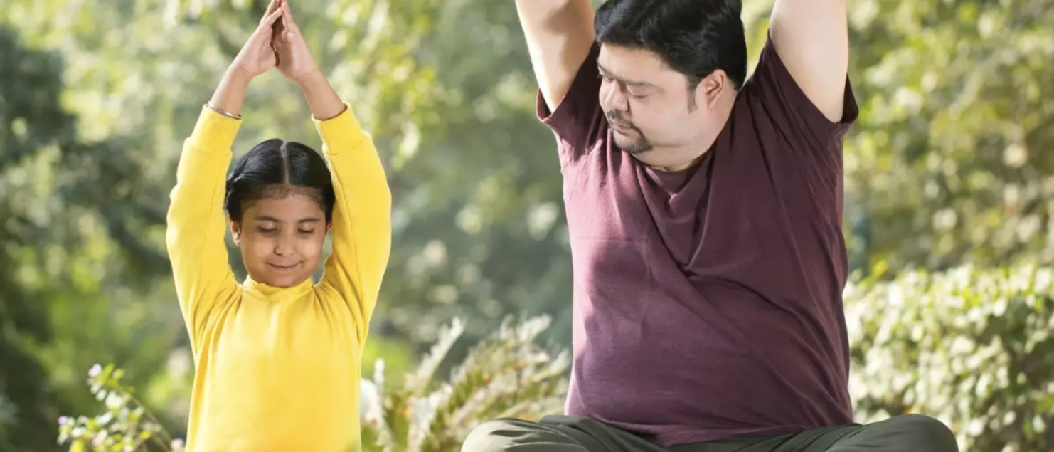 Girl practicing yoga | Yoga & workout for children